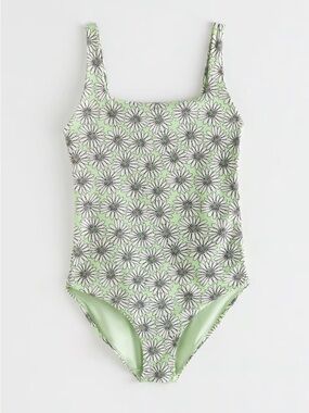 & Other Stories Light Green Floral Daisy-Print One-Piece Swimsuit